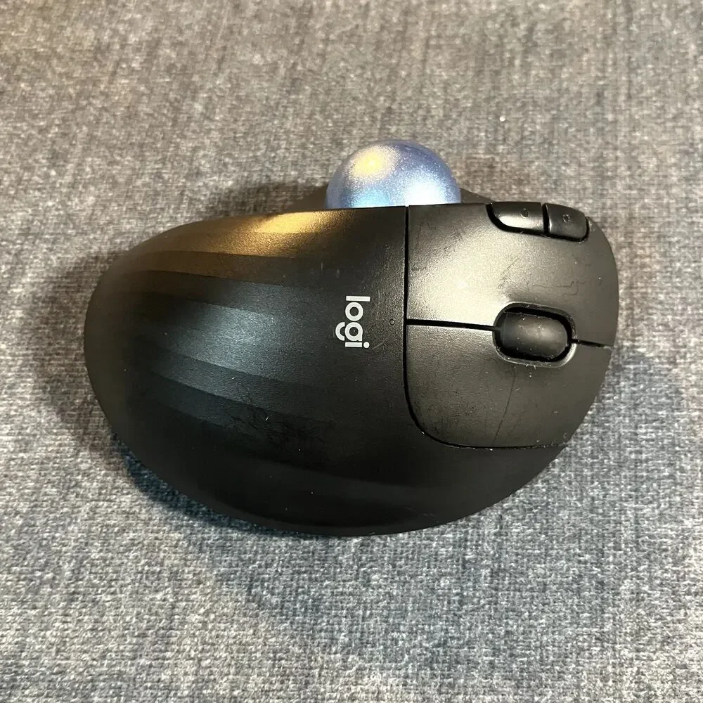 Logitech Ergo M575S Wireless Trackball Mouse Black Tested Working With Receiver